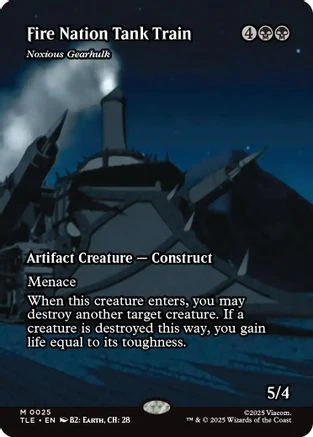 Fire Nation Tank Train - Noxious Gearhulk (Borderless) (TLE-025) - Avatar: The Last Airbender: Eternal-Legal Foil