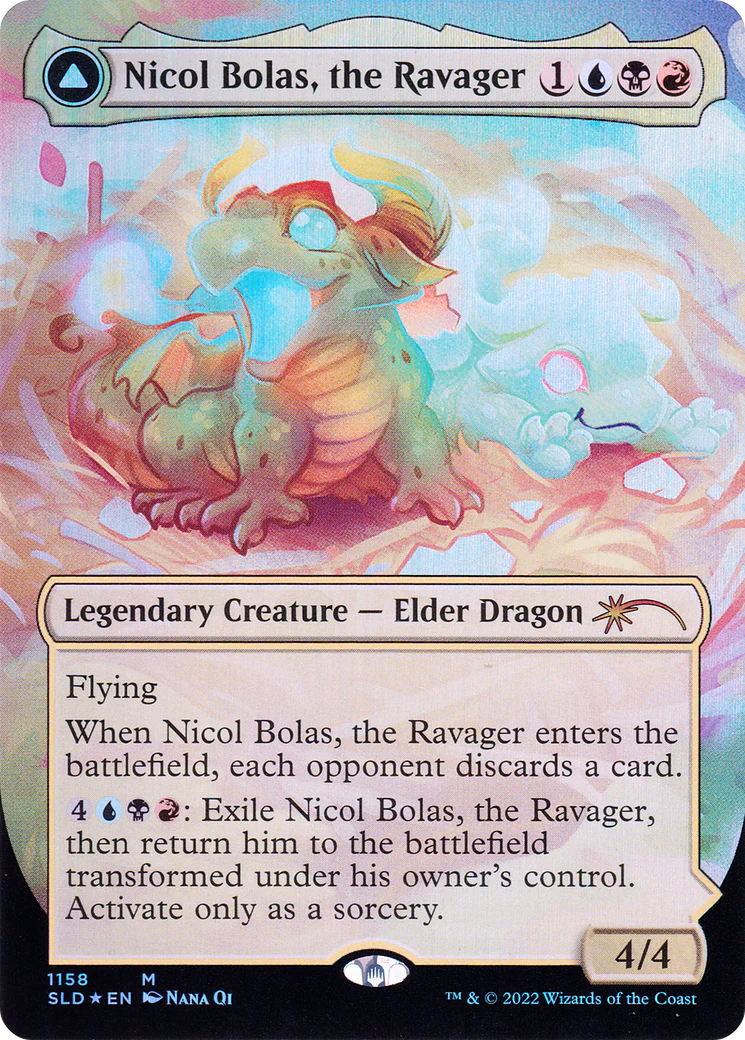 Nicol Bolas, the Ravager // Nicol Bolas, the Arisen (SLD-1158) - Secret Lair Drop (Borderless) Foil - Image 4