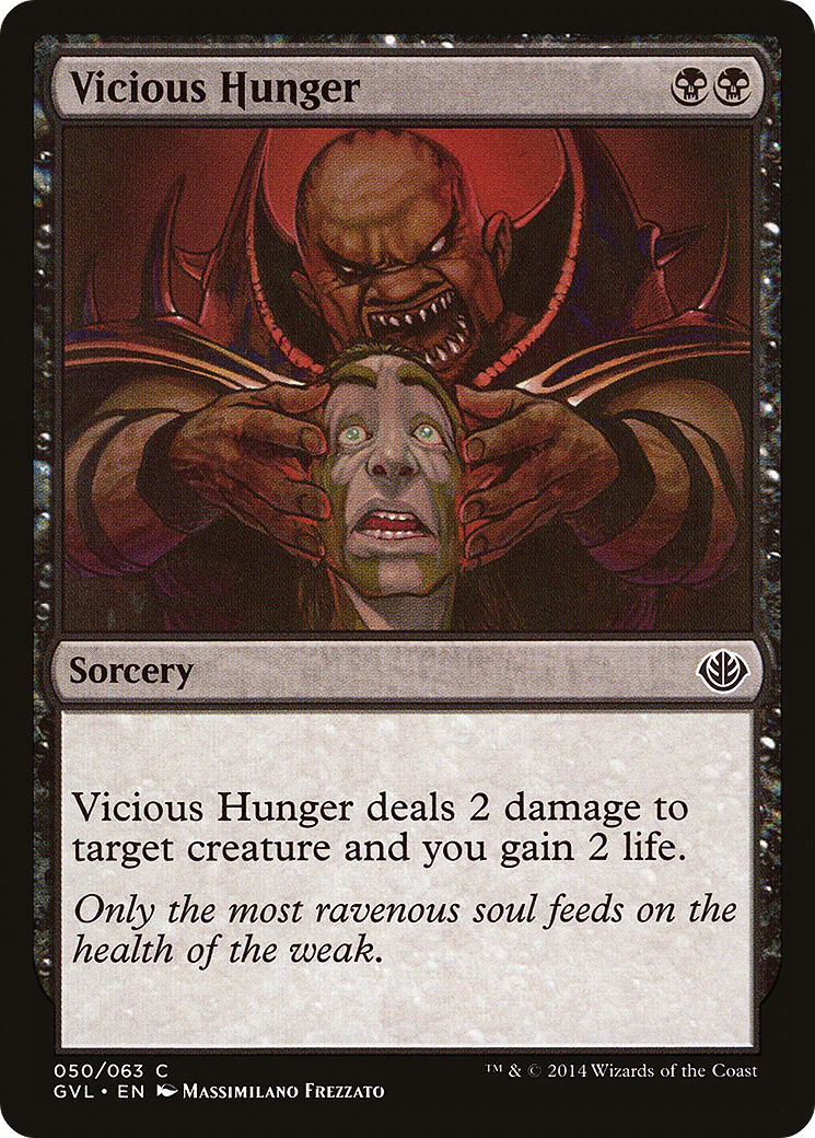 Vicious Hunger (DD3-050) - Duel Decks Anthology: Garruk vs. Liliana